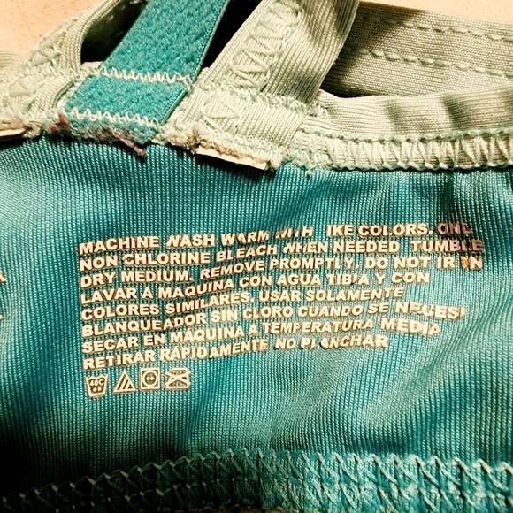 Avia Teal Sports Bra Criss Cross Straps Strappy Size Small S Athletic Athleisure - Picture 4 of 4